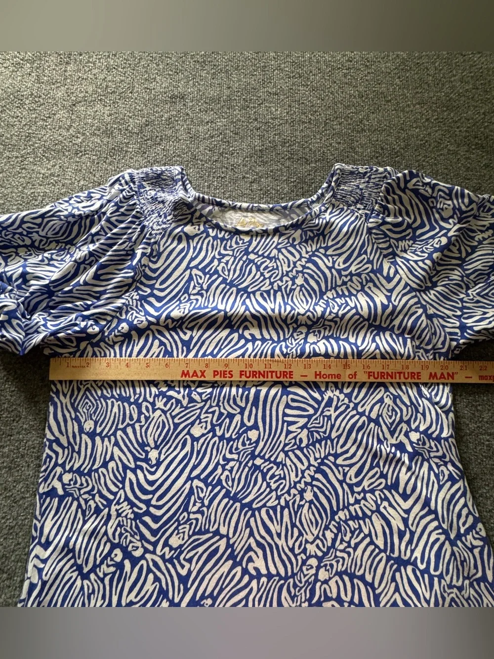 Lilly Pulitzer Blue and White Printed Shift Dress - Picture 12 of 13